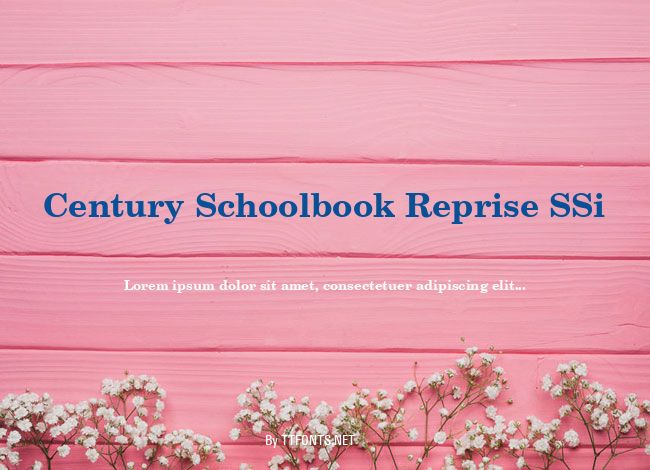Century Schoolbook Reprise SSi example